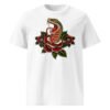T-shirt Homme Serpent et Rose - Blanc