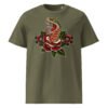T-shirt Homme Serpent et Rose - Kaki