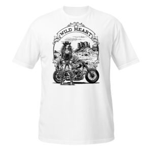 T-shirt Femme Biker Girl - Blanc