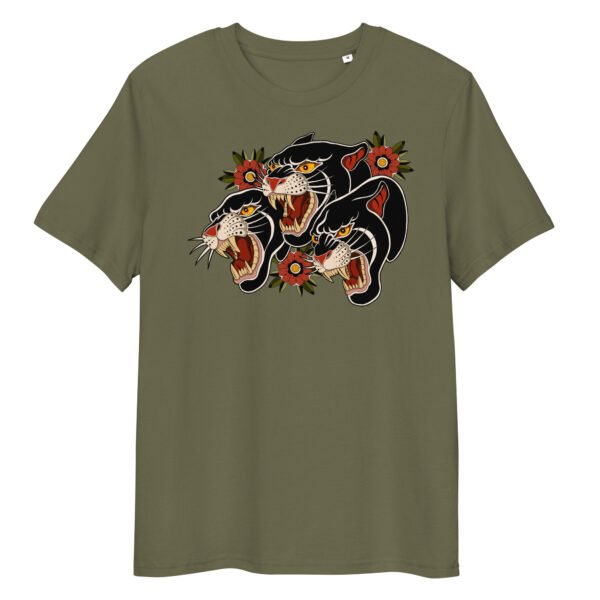 T-shirt Femme Panthères Noires - Kaki
