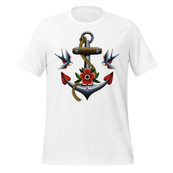T-shirt Femme Ancre et Hirondelles - Blanc