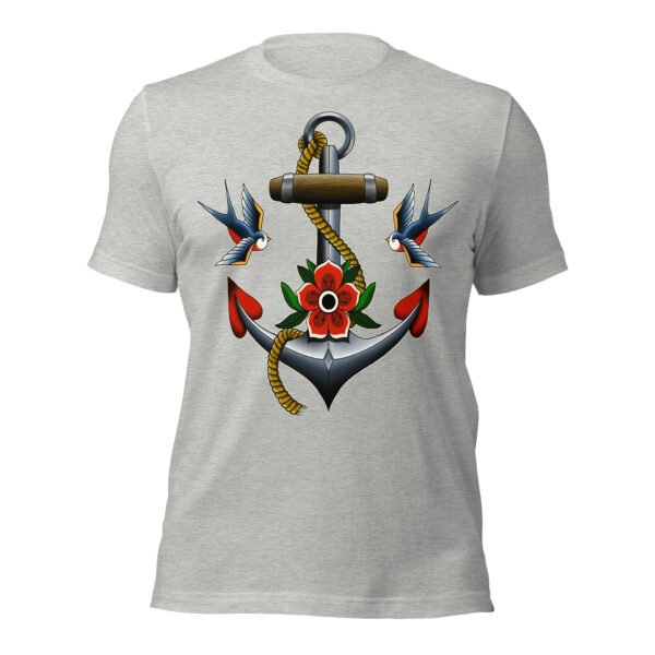T-shirt Homme Ancre et Hirondelles - Gris Chiné