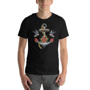 T-Shirt Homme ancre et hirondelles old school