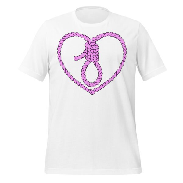 T-shirt Gothique Femme Cœur et Corde - Blanc