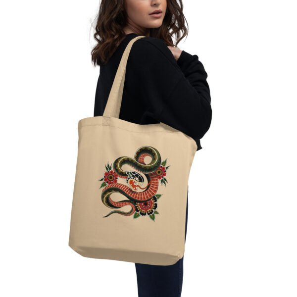 Tote Bag Bio Serpent et Fleurs