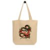Tote Bag Bio Serpent et Fleurs – Un Style Tatouage, Responsable et Exclusif