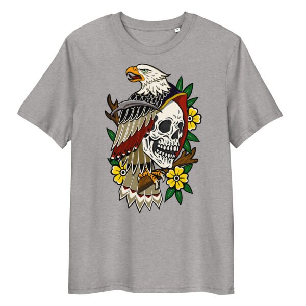 T-shirt Femme Aigle et Crane - Gris Chiné