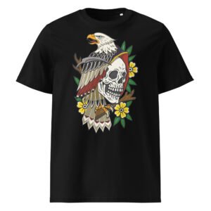 T-shirt Homme Aigle et Crane - Noir