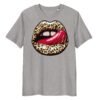 T-shirt Femme Bouche Rock - Gris Chiné