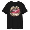 T-shirt Femme Bouche Rock - Noir