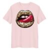T-shirt Femme Bouche Rock - Rose