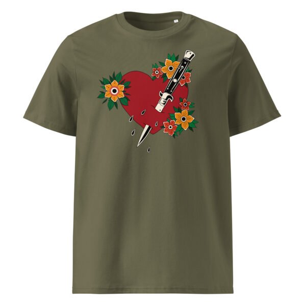 T-shirt Homme Cœur Poignardé - Kaki