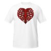T-shirt Femme Coeur Squelette - Blanc