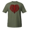 T-shirt Femme Coeur Squelette - Kaki