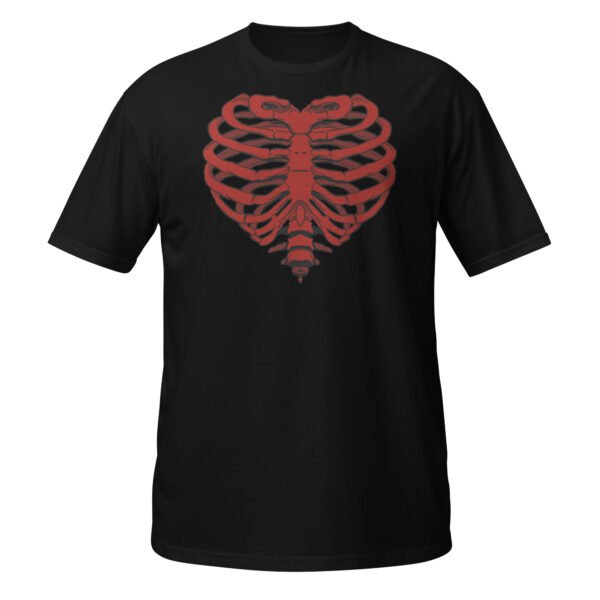 T-shirt Femme Coeur Squelette - Noir