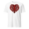 T-shirt Homme Coeur Squelette - Blanc