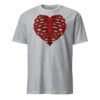 T-shirt Homme Coeur Squelette - Gris Chiné