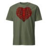 T-shirt Homme Coeur Squelette - Kaki
