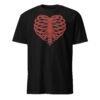 T-shirt Homme Coeur Squelette - Noir