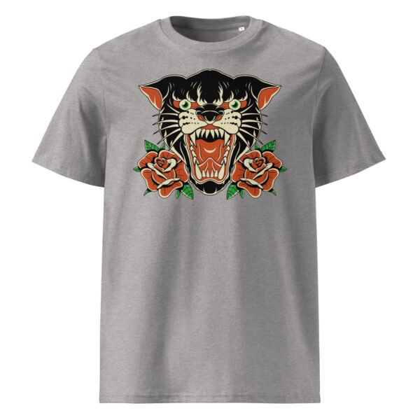 T-shirt Homme Panthère Old School - Gris Chiné