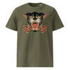 T-shirt Homme Panthère Old School - Kaki