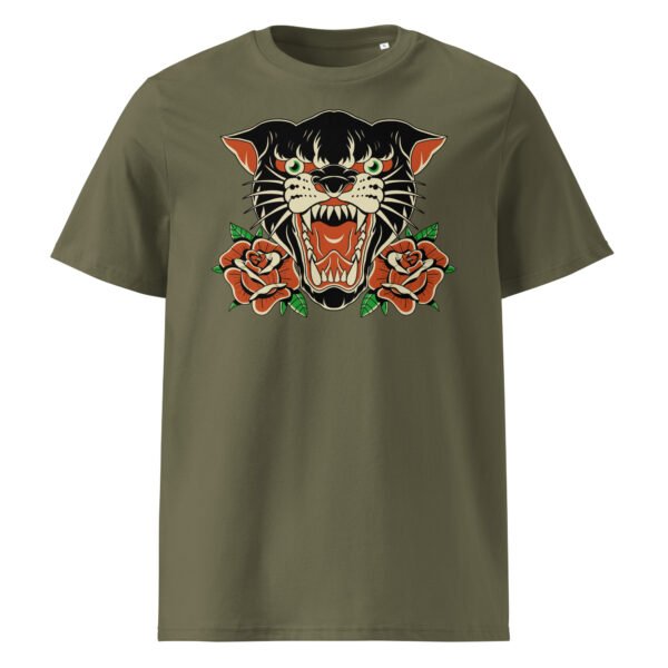 T-shirt Homme Panthère Old School - Kaki