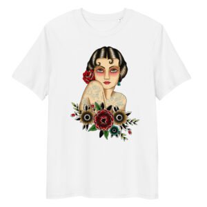 T-shirt Femme Pin Up tatouée - Blanc
