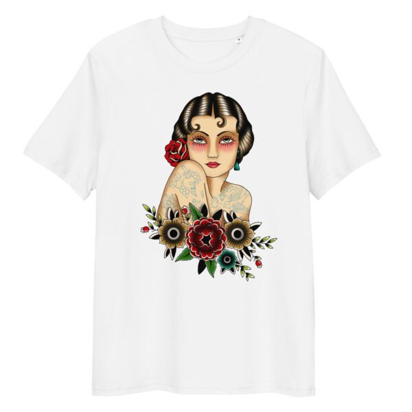 T-shirt Femme Pin Up tatouée - Blanc