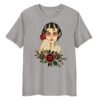 T-shirt Femme Pin Up tatouée - Gris Chiné