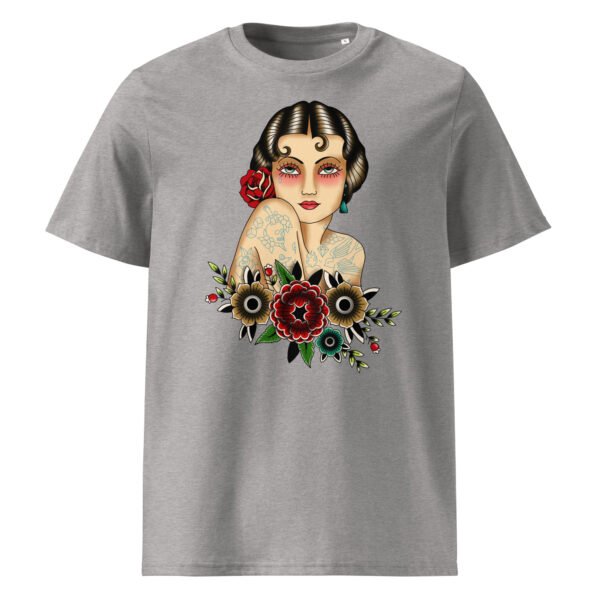 T-shirt Homme Pin Up tatouée - Gris Chiné