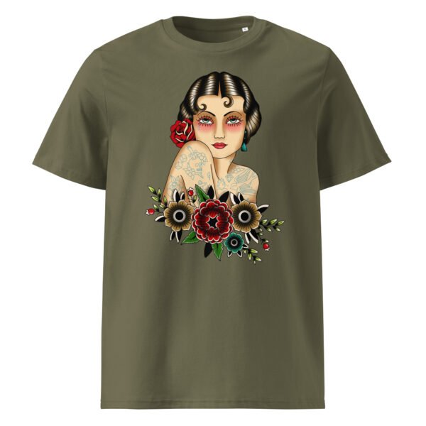 T-shirt Homme Pin Up tatouée - Kaki