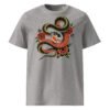 T-shirt Homme Serpent et Fleurs - Gris Chiné