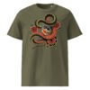 T-shirt Homme Serpent et Fleurs - Kaki