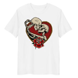 T-shirt Femme Squelettes Enlacés - Blanc