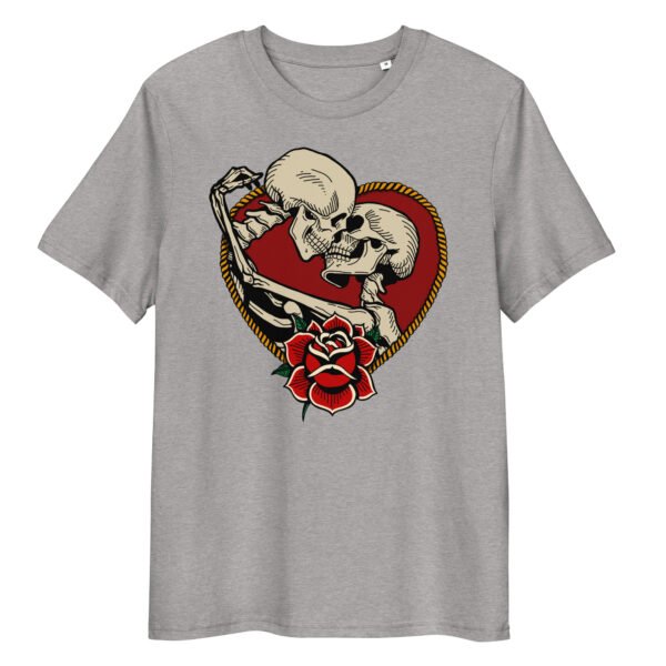 T-shirt Femme Squelettes Enlacés - Gris Chiné
