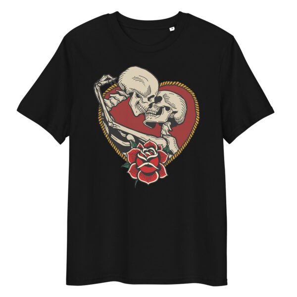 T-shirt Femme Squelettes Enlacés - Noir