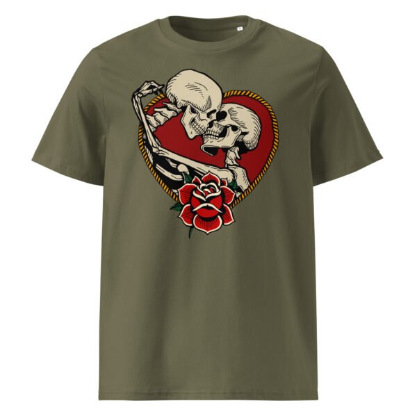 T-shirt Homme Squelettes Enlacés - Le Style Traditionnel Old School Garanti - 100% Coton Bio