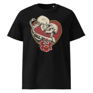 T-shirt Homme Squelettes Enlacés - Noir