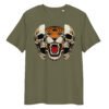 T-shirt Femme Crane et Tigre - Kaki
