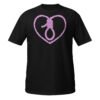 T-shirt Gothique Femme Cœur et Corde - Noir