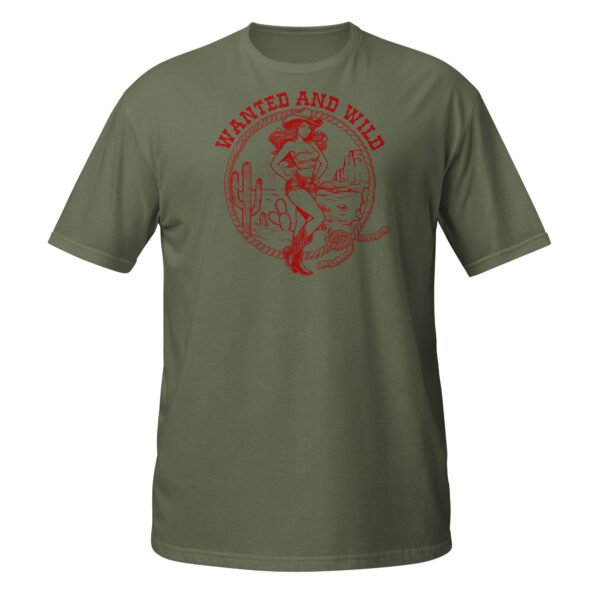 T-shirt Femme Cowgirl et Lasso - Rouge - Un design 100% Unique et Original
