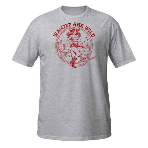 T-shirt Femme Cowgirl et Lasso - Rouge - Un design 100% Unique et Original