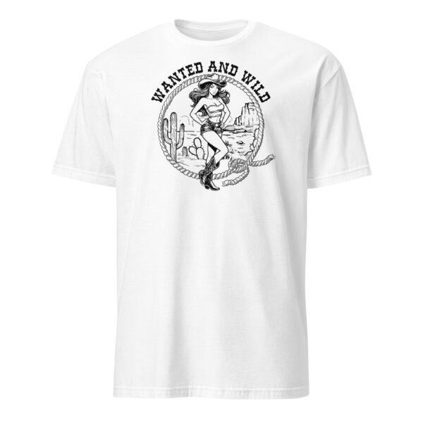 T-shirt Homme Cowgirl et Lasso - Noir - Blanc