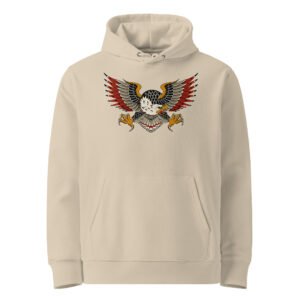 Hoodie Femme Aigle Old School - Sable