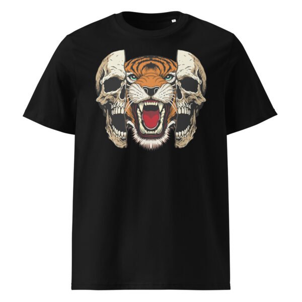 T-shirt Homme Crâne et Tigre - Noir