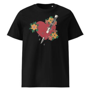 T-shirt Homme Cœur Poignardé - Noir