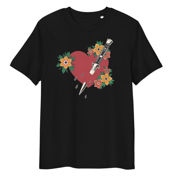 T-shirt Femme Cœur Poignardé - Style Tattoo, Rock et Passion - Unique
