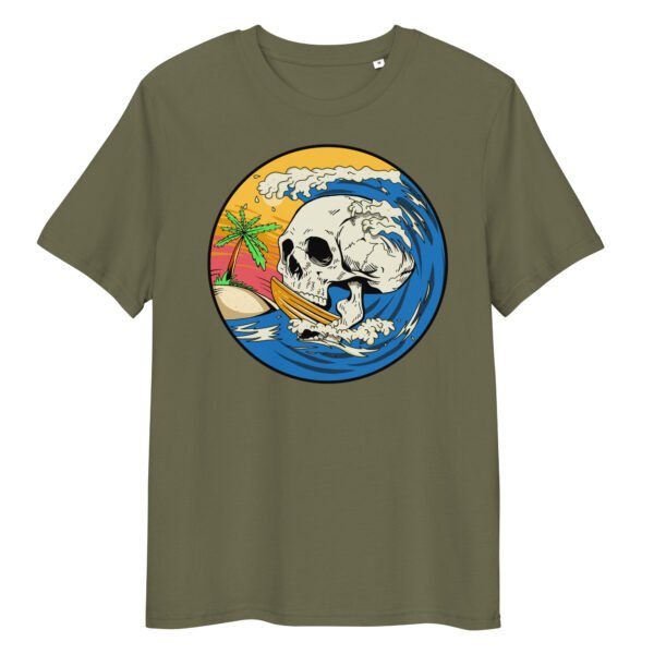 T-shirt Femme Surf or Die - Tête de Mort Surfer et Vague Géante - 100% Exclusif
