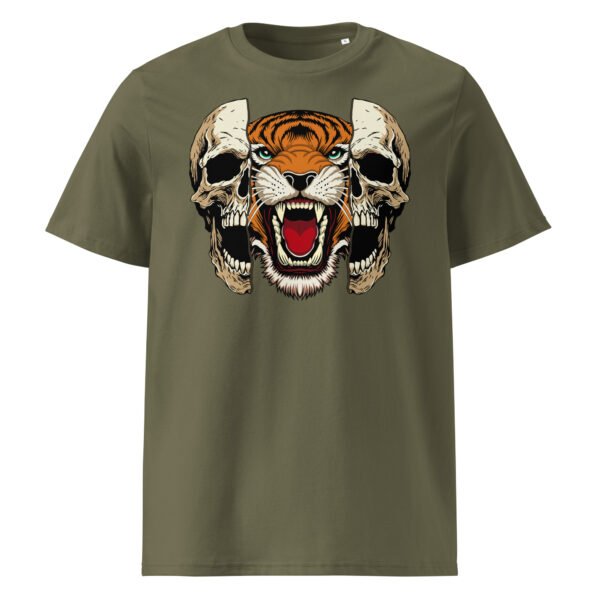 T-shirt Homme Crane et Tigre – Esprit Rock et Sauvage Unique