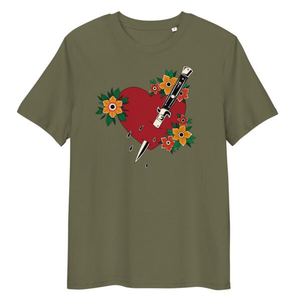 T-shirt Femme Cœur Poignardé - Style Tattoo, Rock et Passion - Unique